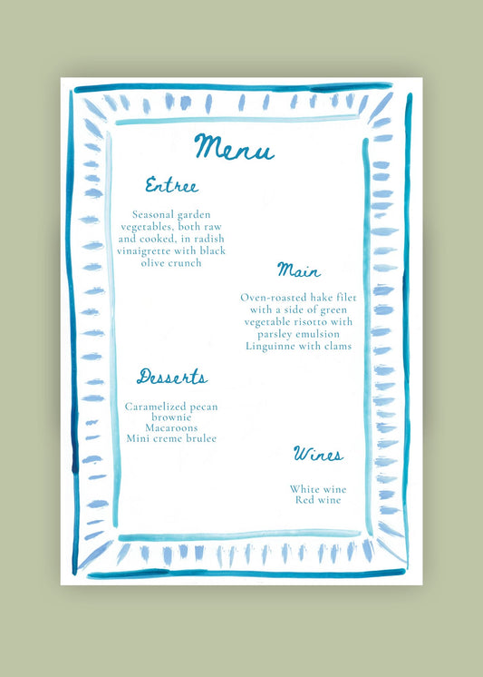 Digital Download: Editable Menu Template