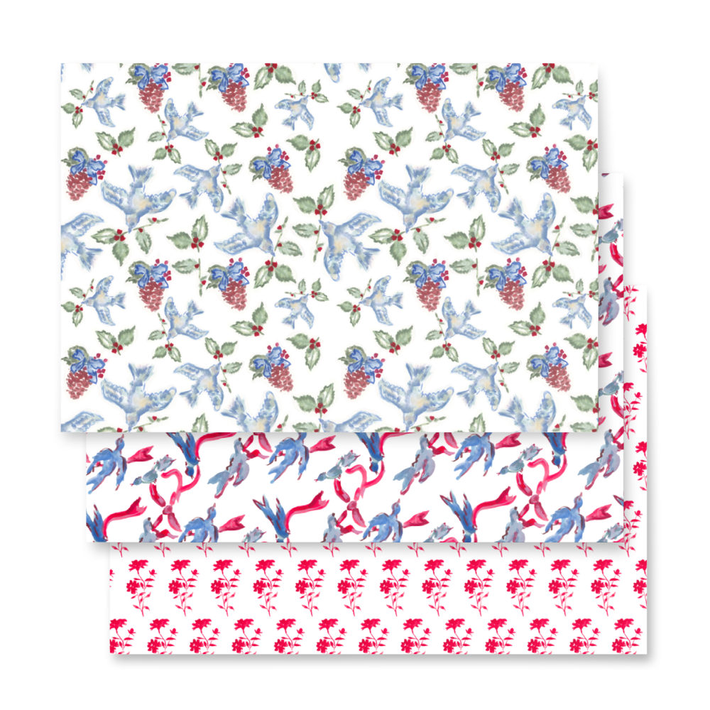 Watercolour Holiday Wrapping Paper